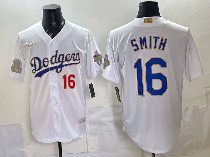 Men Los Angeles Dodgers #16 Smith white Game 2026 Nike MLB Jersey 04010003